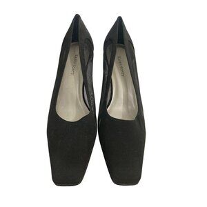 Karen Scott size 8.5M Black Mesh Leather Womens Pumps shoes